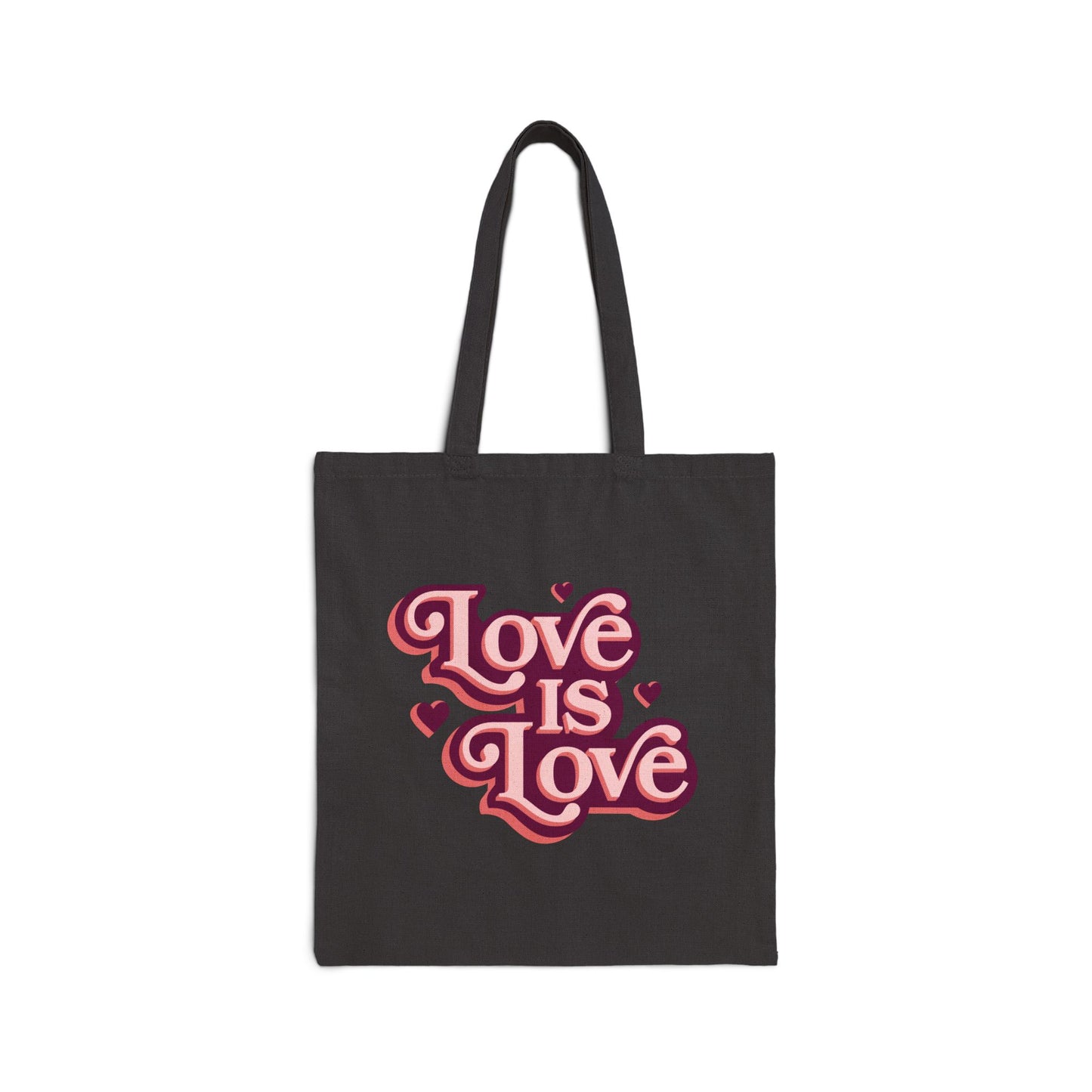 Love is Love Cotton Canvas Tote Bag | Perfect for Gifts, Eco-Friendly Shopper, Beach Bag, Valentine's Day, Everyday Use