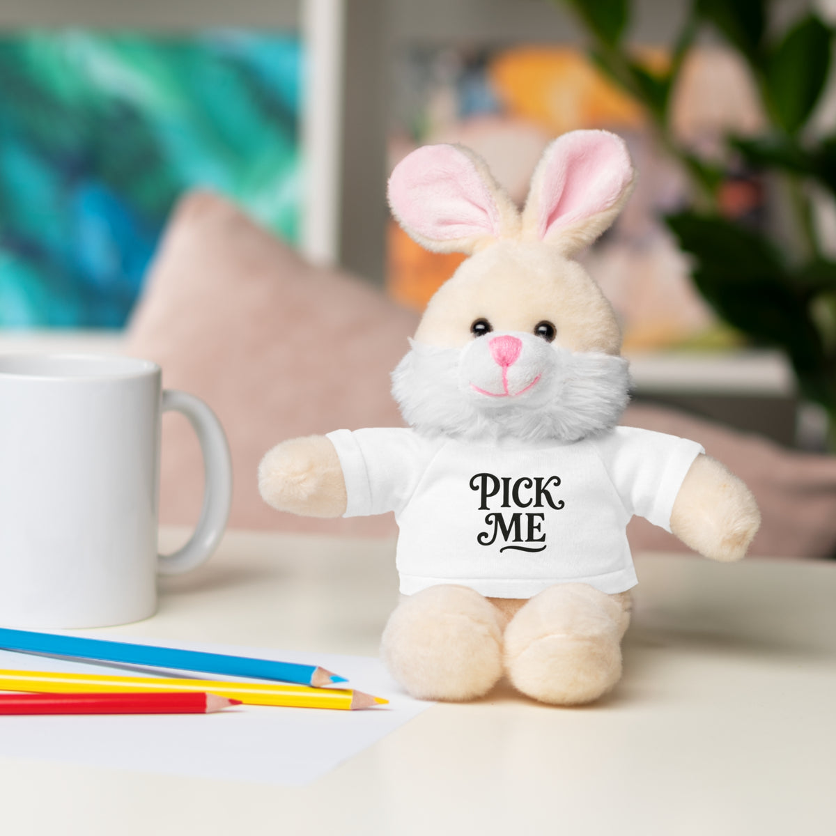 Pick Me Plush Bear with Tee — Cute Stuffed Animal Gift