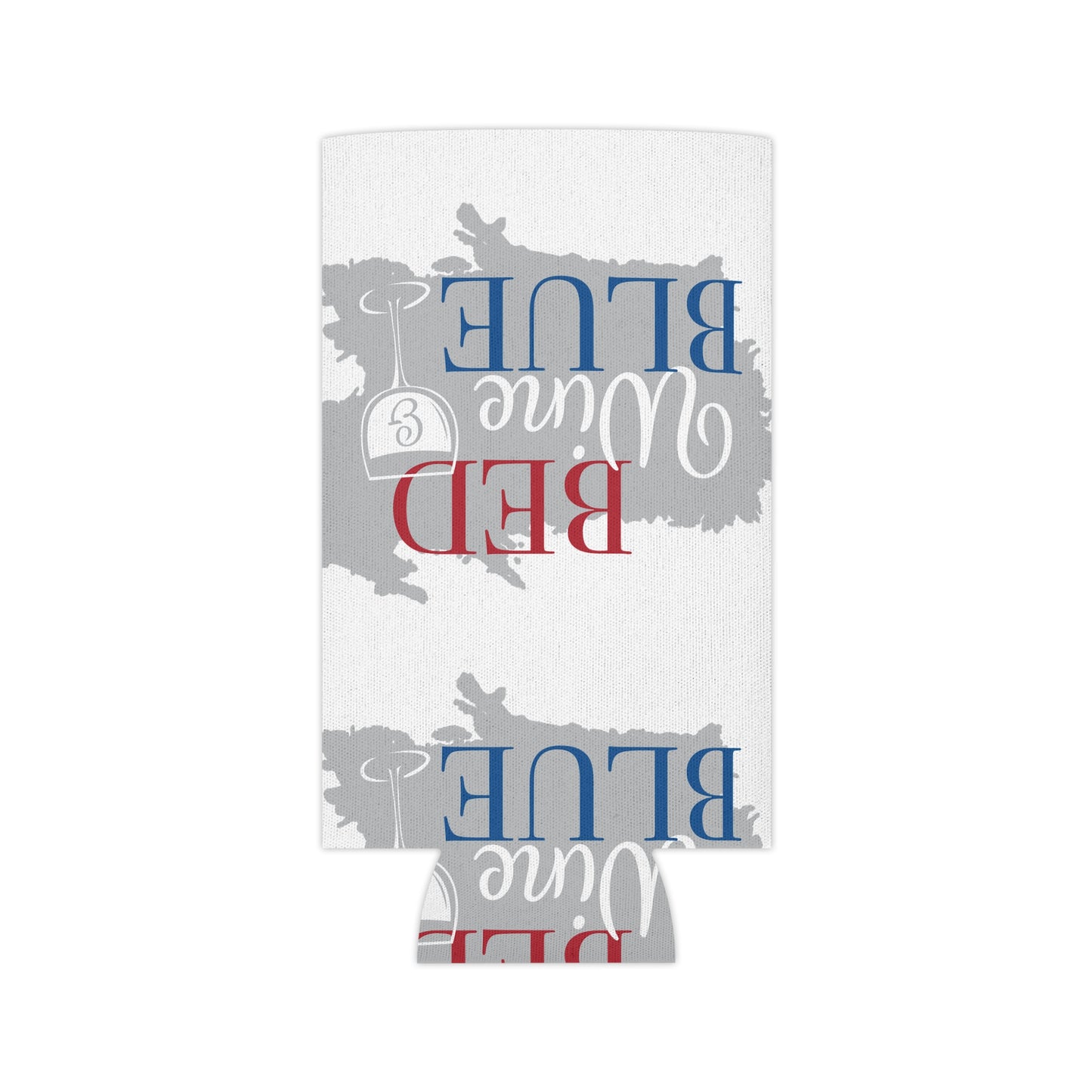 Can Cooler - "Red Wine Blue" State Pride Beer Koozie