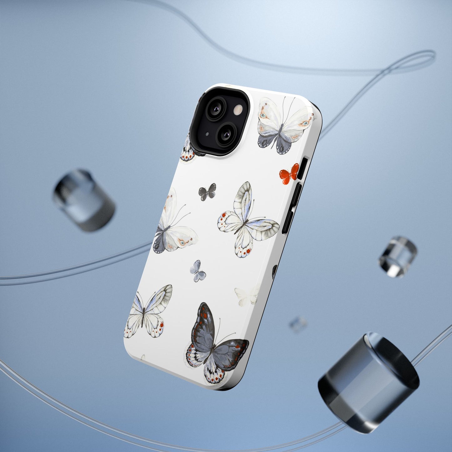 Butterfly Impact-Resistant Phone Case, Elegant Phone Cover, Gifts for Her, Nature Lovers, Eco-friendly Design, Cute Butterfly Case