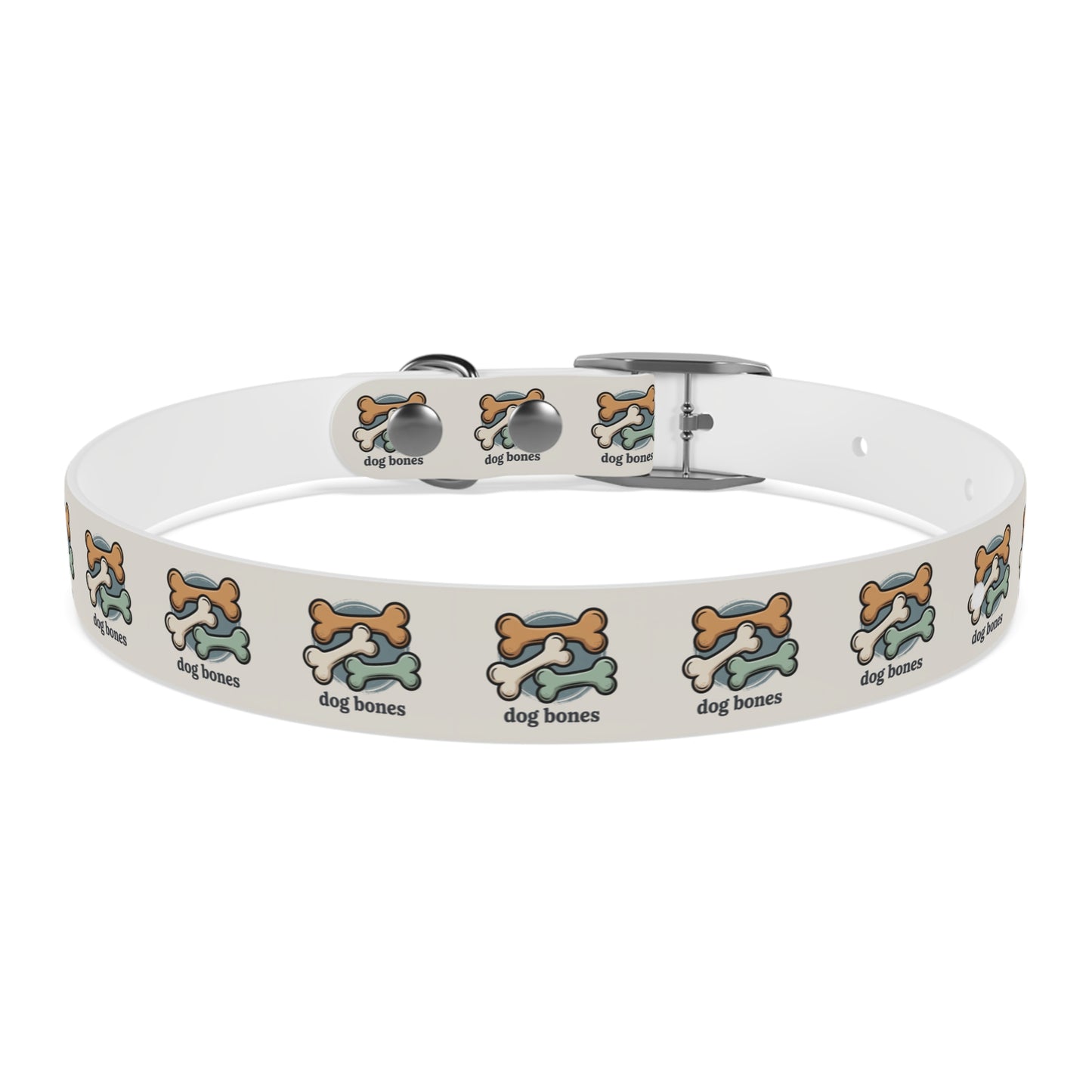 Dog Bones Print Dog Collar — Cute Cartoon Bone Pattern Collar for Small & Large Dogs