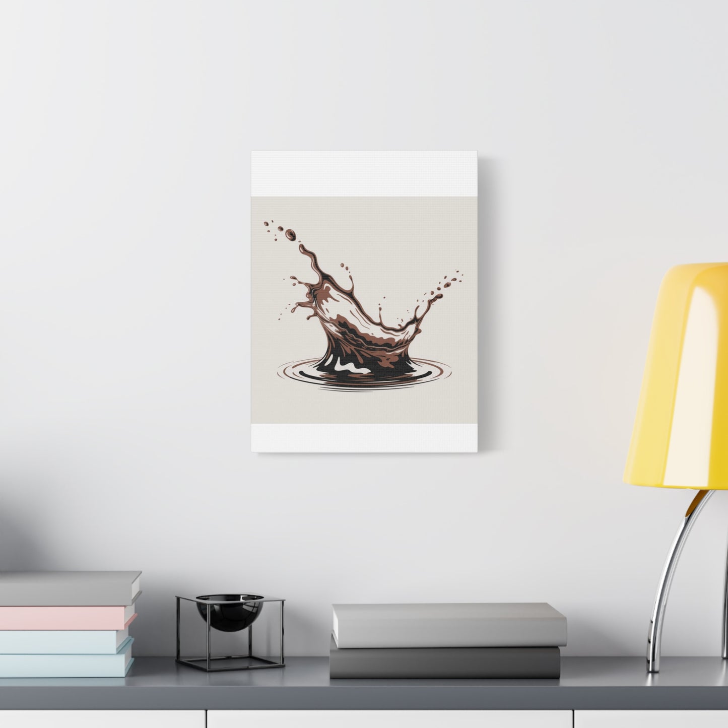 Chocolate Splash Matte Canvas Wall Art – Modern Kitchen Decor