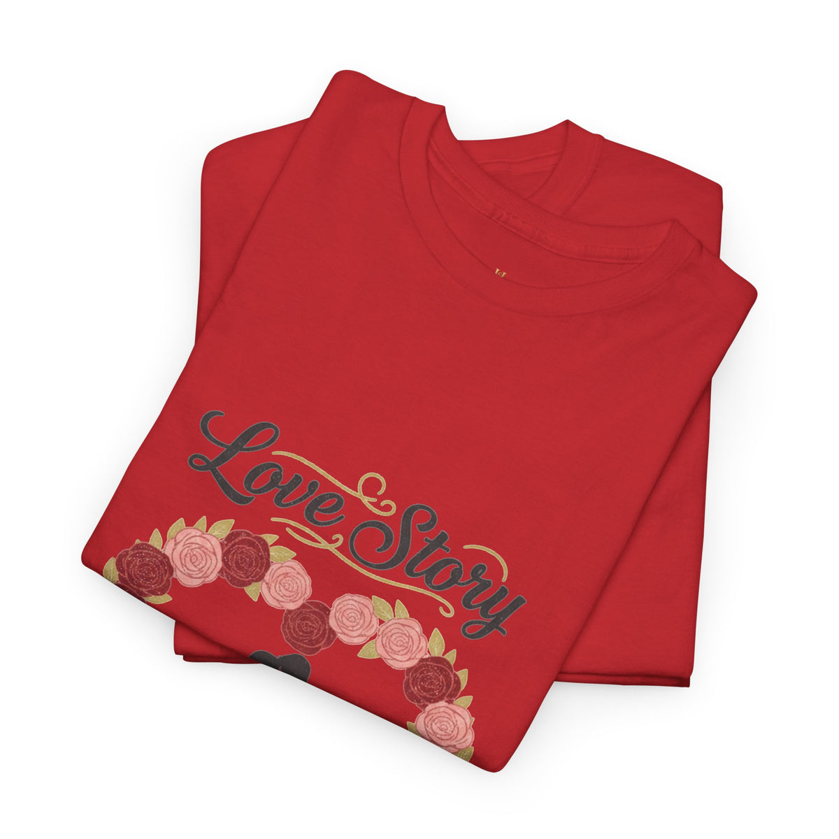Love Story T-Shirt — 'Love Story' Floral Heart Romance Tee