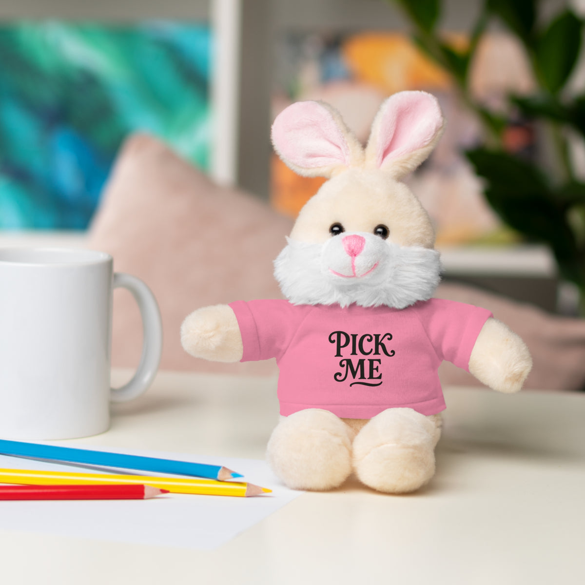 Pick Me Plush Bear with Tee — Cute Stuffed Animal Gift