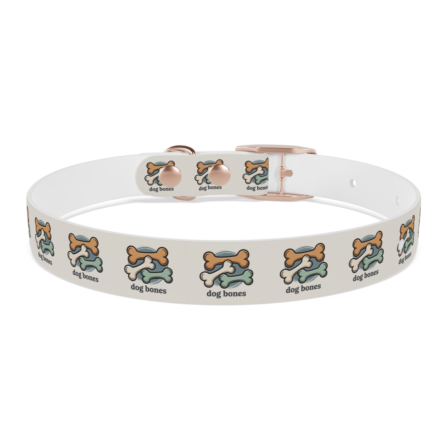 Dog Bones Print Dog Collar — Cute Cartoon Bone Pattern Collar for Small & Large Dogs