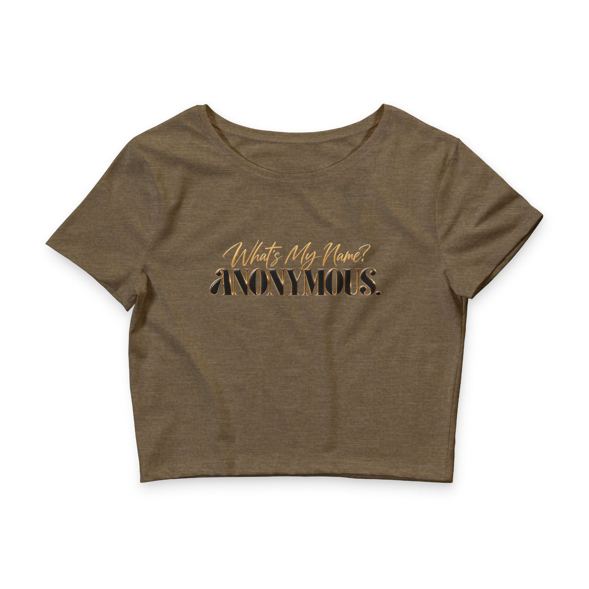ANONYMOUS. Women's Cropped Tee — Feminine Graphic Crop Top