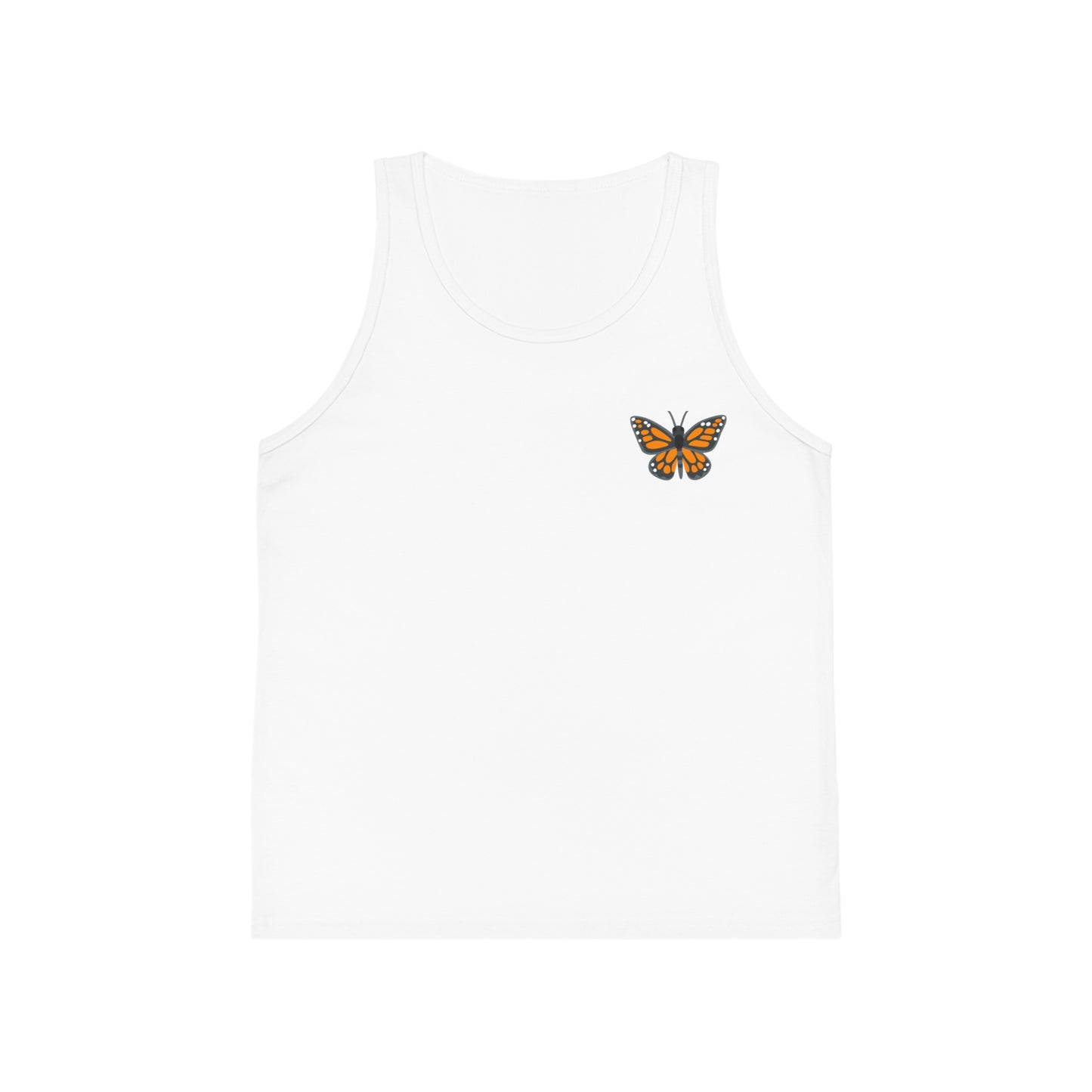Butterfly Print Kid's Jersey Tank Top, Summer Fun Shirt, Birthday Gift, Butterfly Lover Gift, Outdoor Playwear