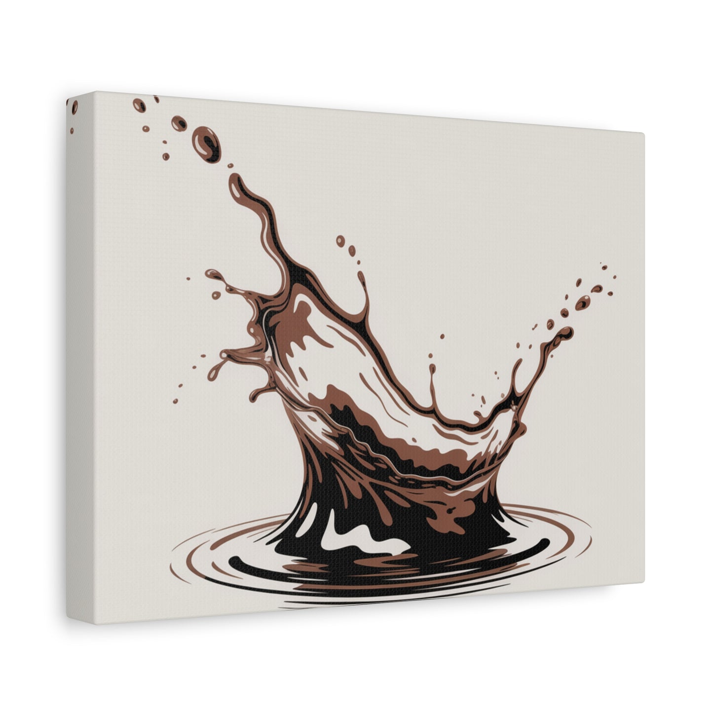 Chocolate Splash Matte Canvas Wall Art – Modern Kitchen Decor