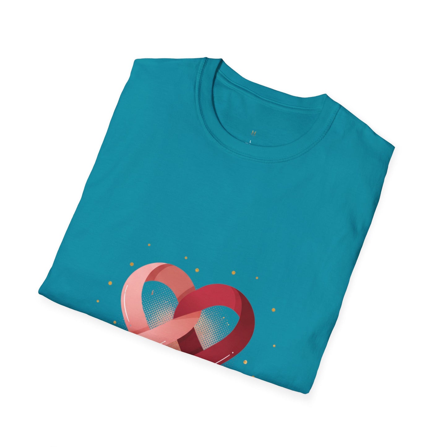 Heart of Love T-Shirt — Pink Ribbon Heart Valentine's Tee