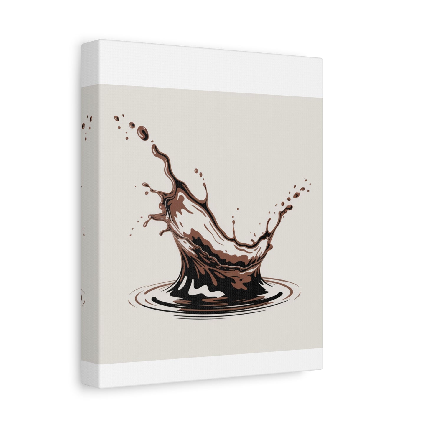 Chocolate Splash Matte Canvas Wall Art – Modern Kitchen Decor