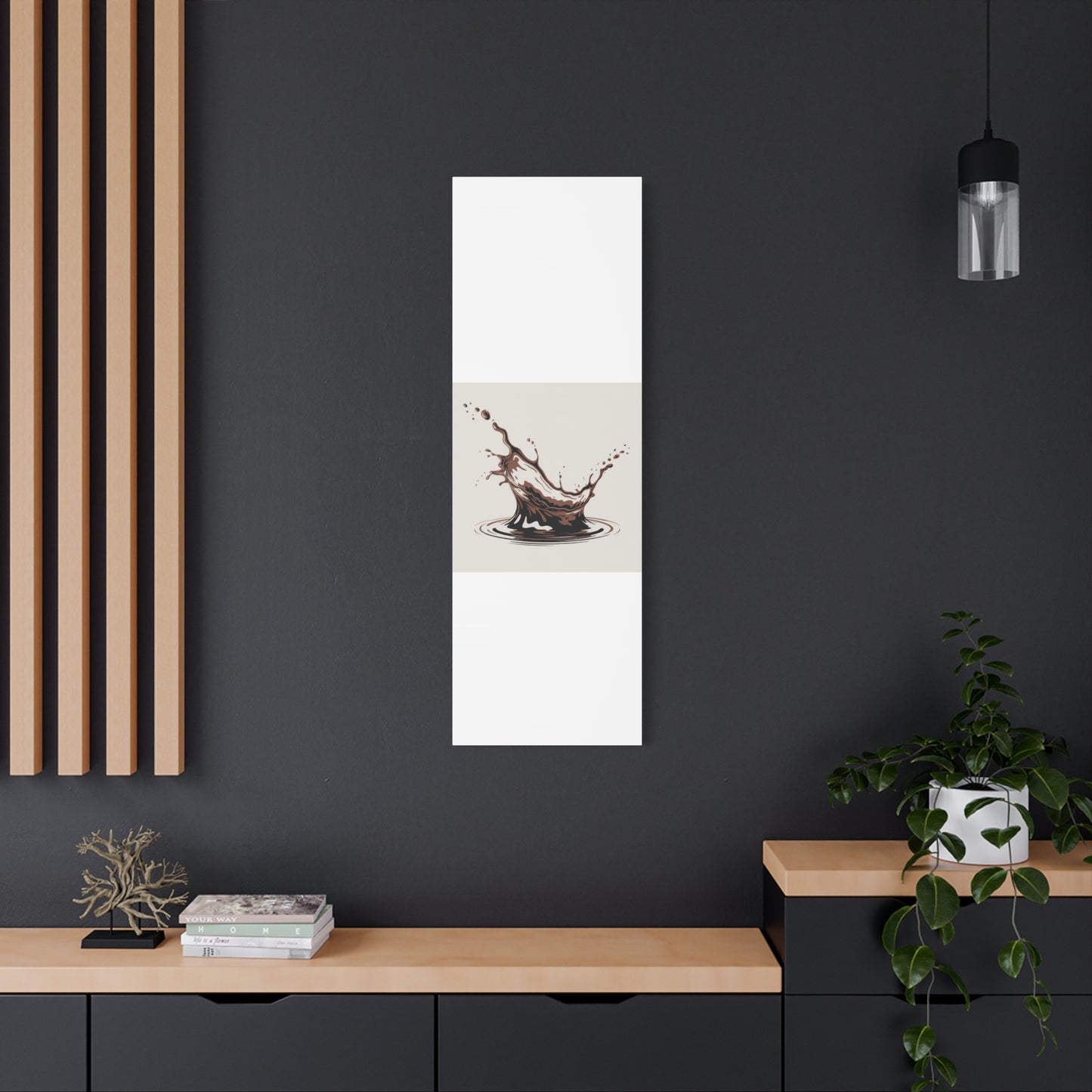 Chocolate Splash Matte Canvas Wall Art – Modern Kitchen Decor