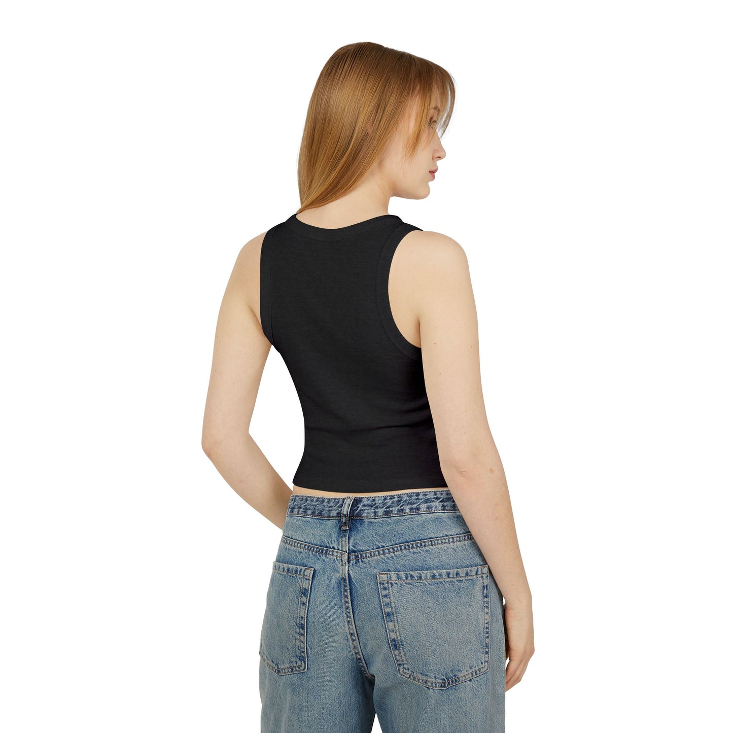 Chic Racer Tank Top with Fun Lip Design