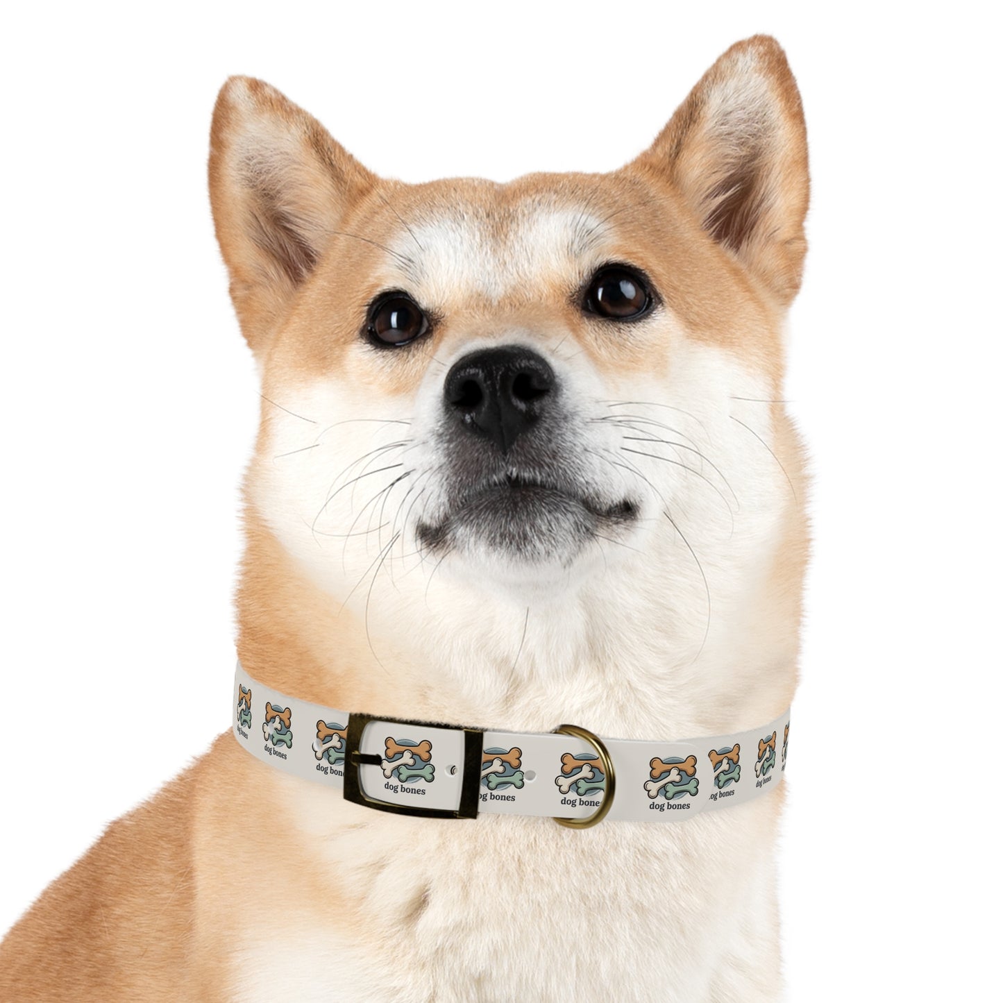 Dog Bones Print Dog Collar — Cute Cartoon Bone Pattern Collar for Small & Large Dogs