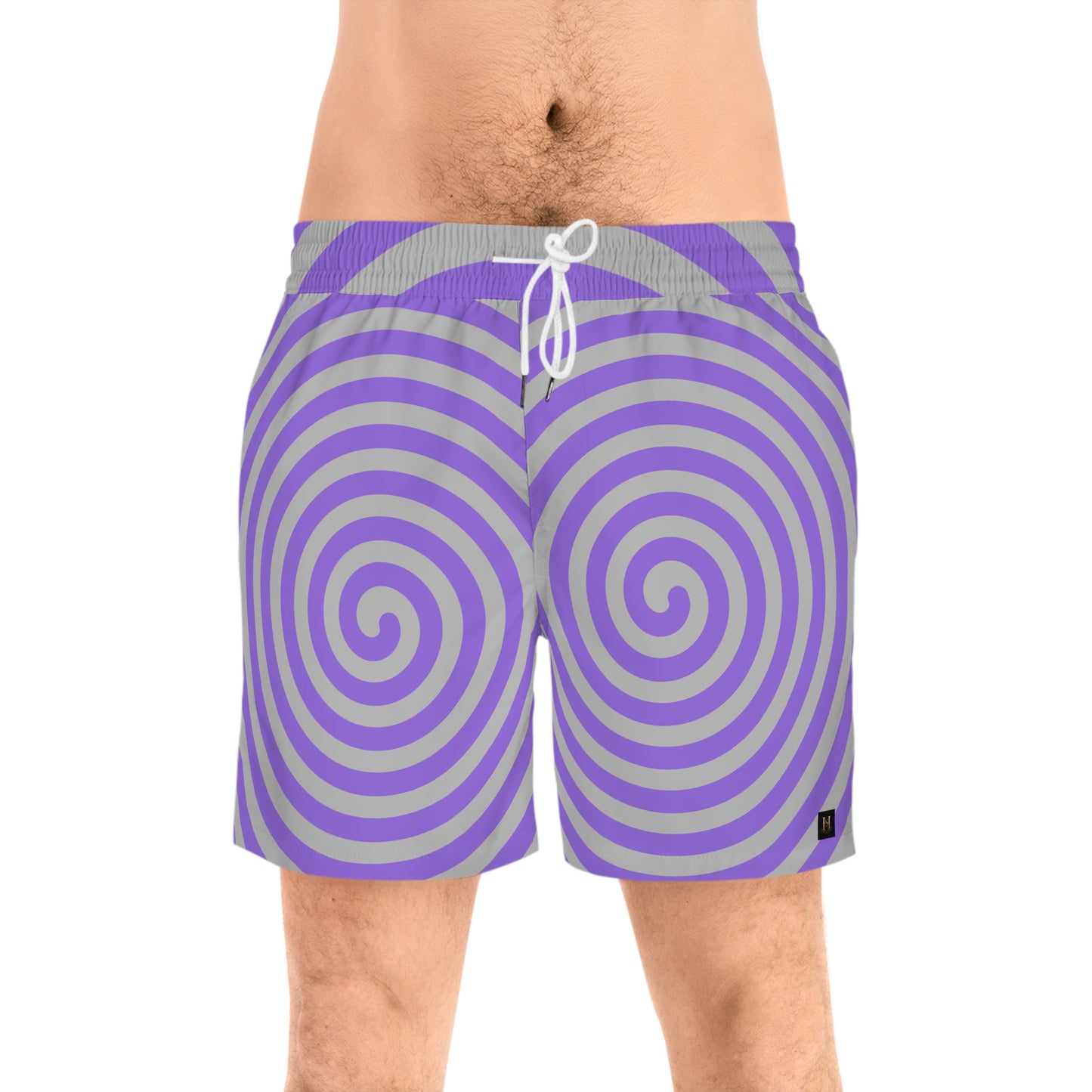 Spiral Pattern Swim Shorts for Men | Trendy Beachwear, Summer Swim Trunks, Pool Party Attire, Vacation Essentials, Men's Swimwear