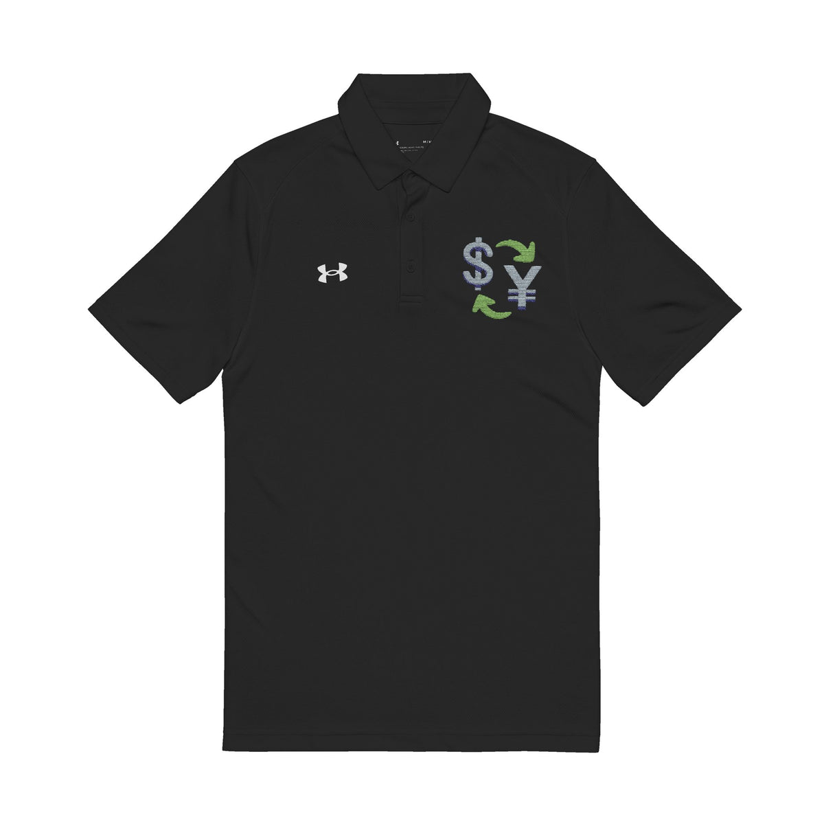 Embroidered Crest Polo Shirt – White Performance Golf Polo