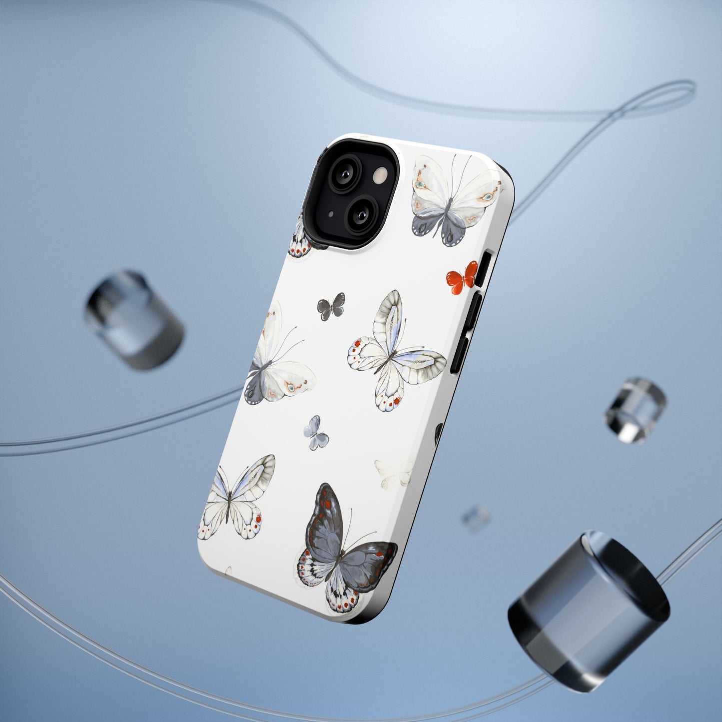 Butterfly Impact-Resistant Phone Case, Elegant Phone Cover, Gifts for Her, Nature Lovers, Eco-friendly Design, Cute Butterfly Case