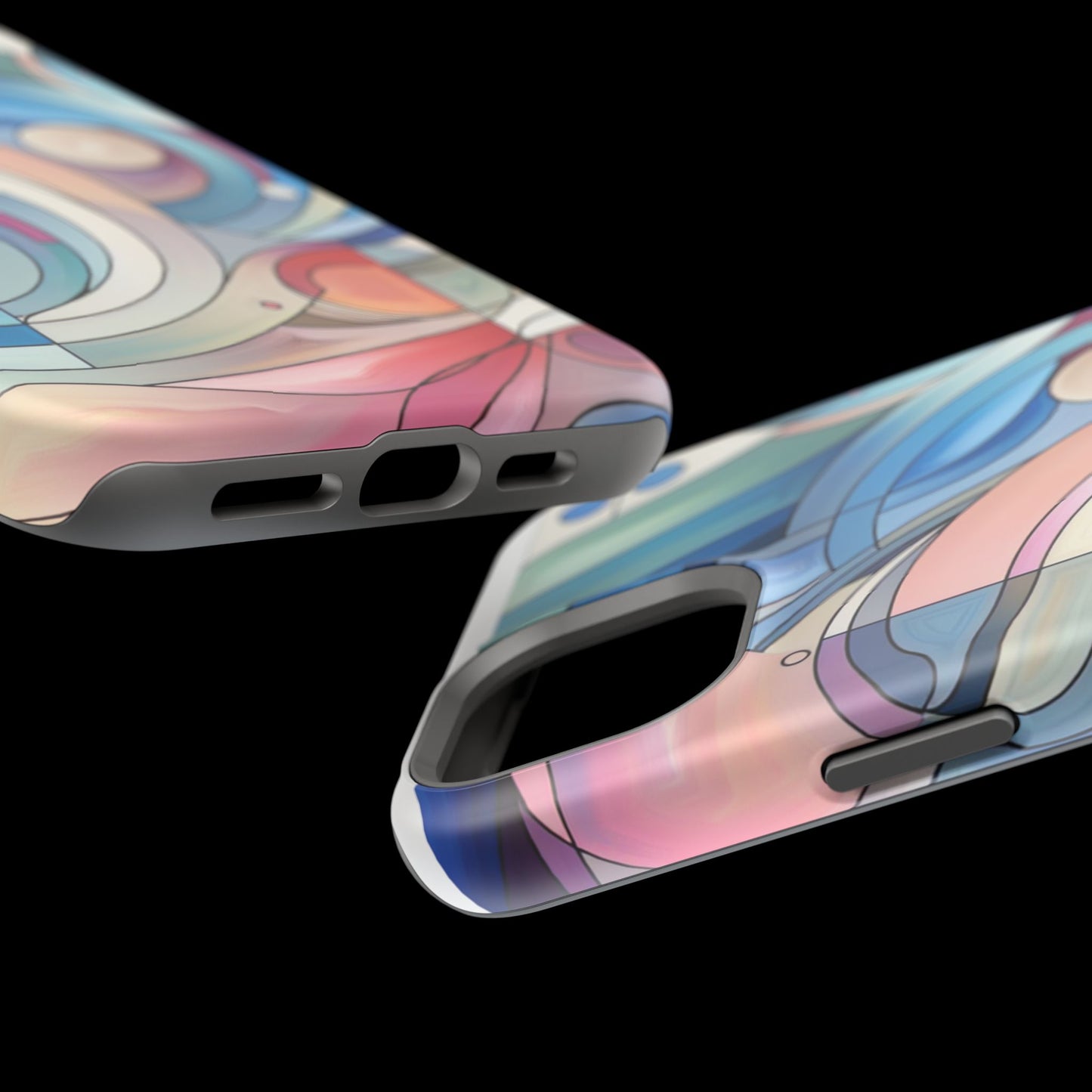 Artistic Magnetic Phone Case | Abstract Colorful Design, Unique Gift for Artists, Stylish Protection, Holiday Essentials, Phone Accessory