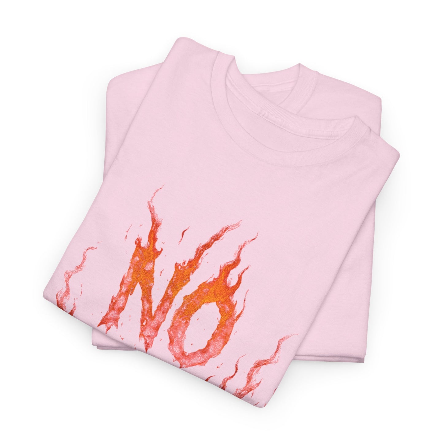 Graphic Tee — 'No Regrets' / 'Proof of Survival' Flame Text Shirt