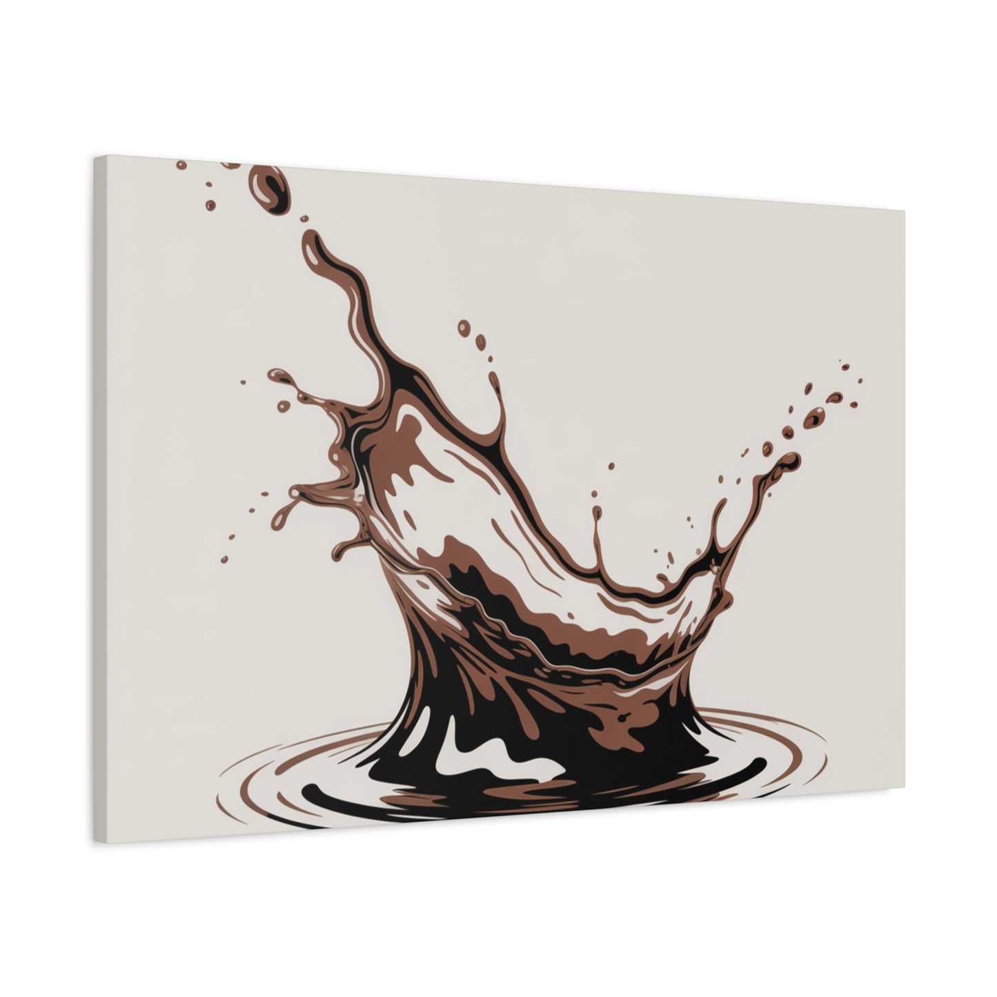 Chocolate Splash Matte Canvas Wall Art – Modern Kitchen Decor