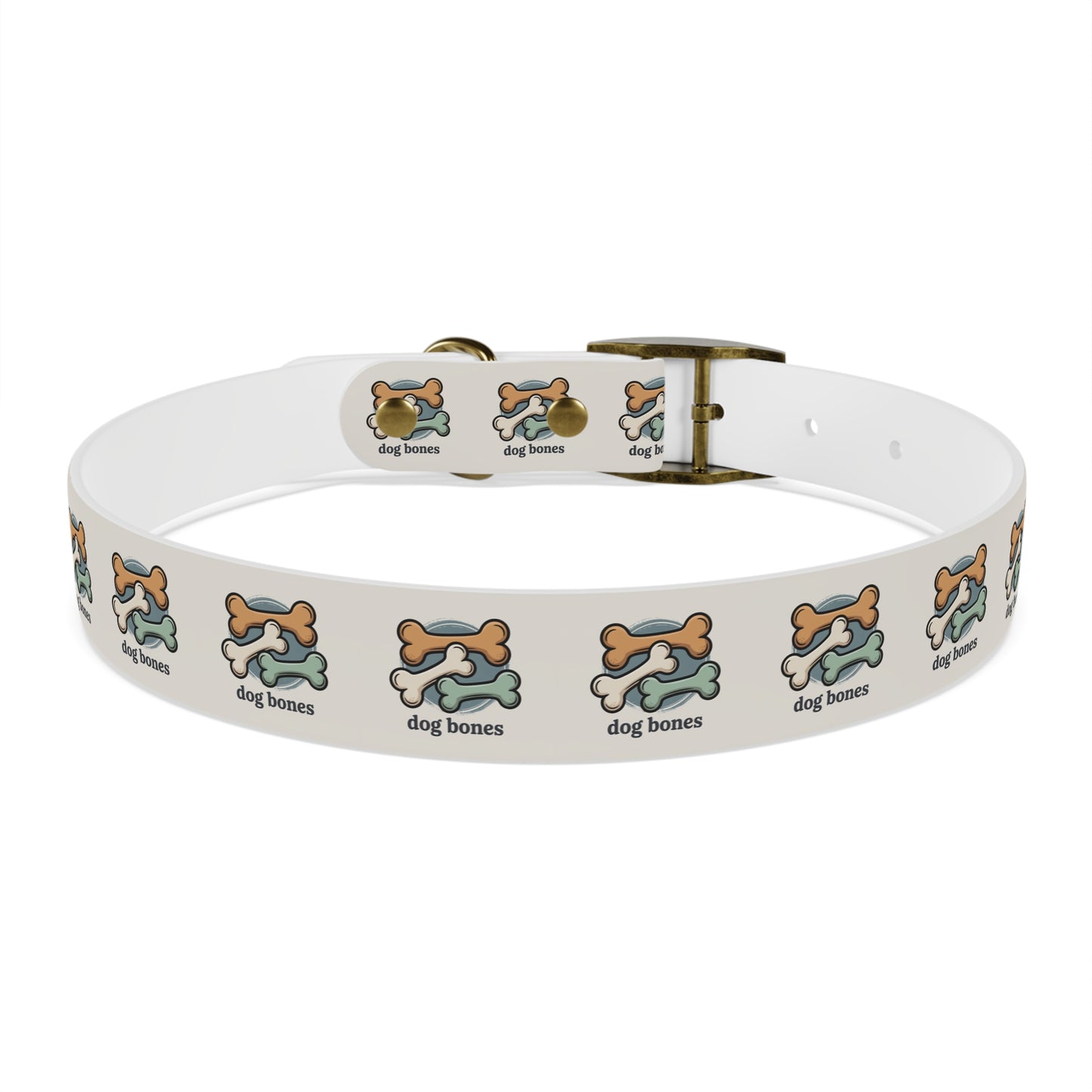 Dog Bones Print Dog Collar — Cute Cartoon Bone Pattern Collar for Small & Large Dogs
