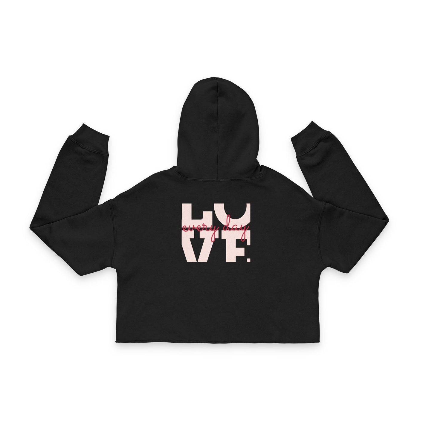 Cropped Hoodie: Love & Empowerment Design