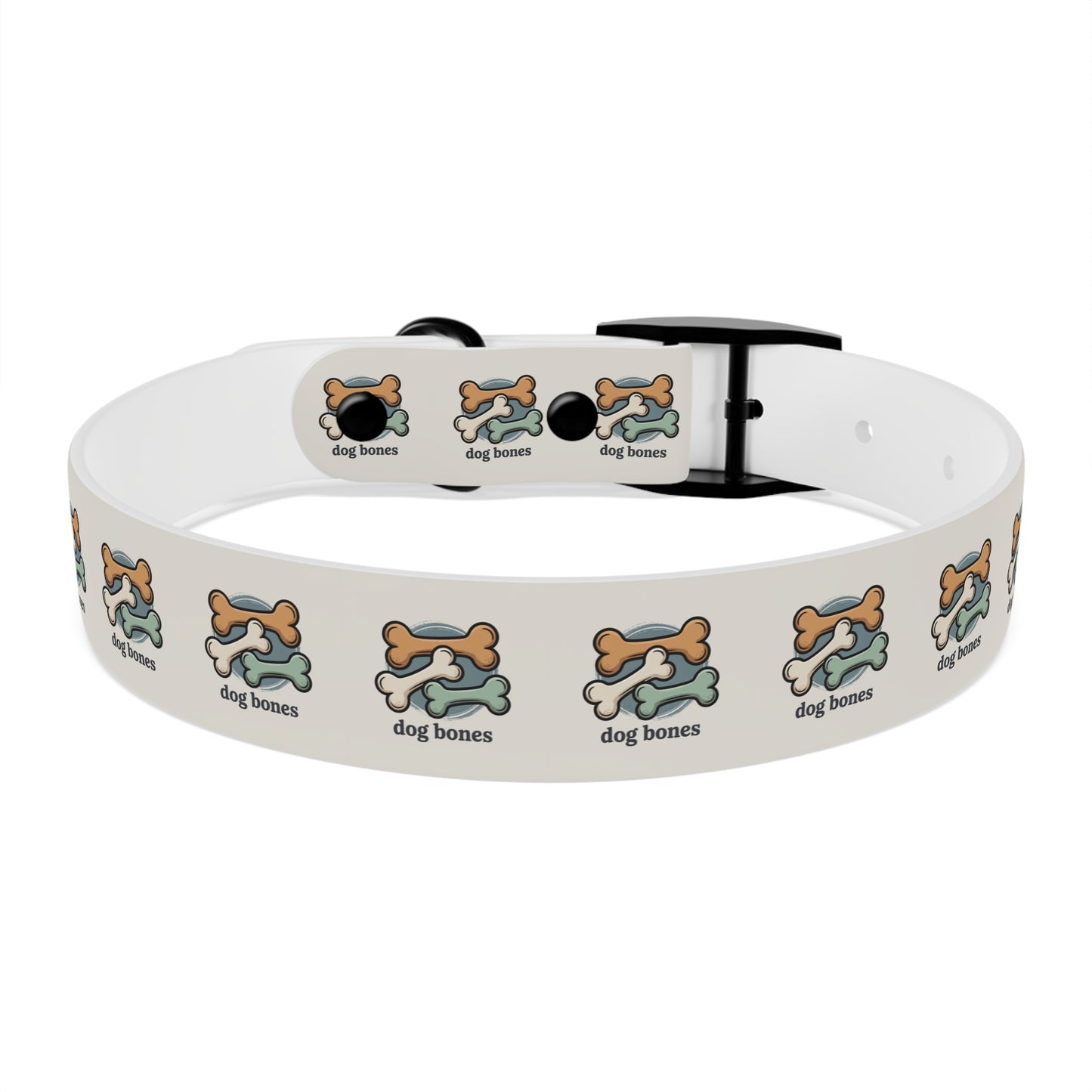 Dog Bones Print Dog Collar — Cute Cartoon Bone Pattern Collar for Small & Large Dogs