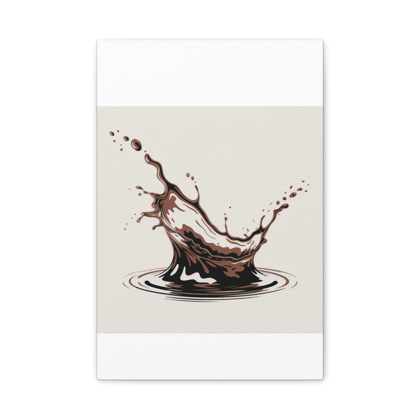Chocolate Splash Matte Canvas Wall Art – Modern Kitchen Decor
