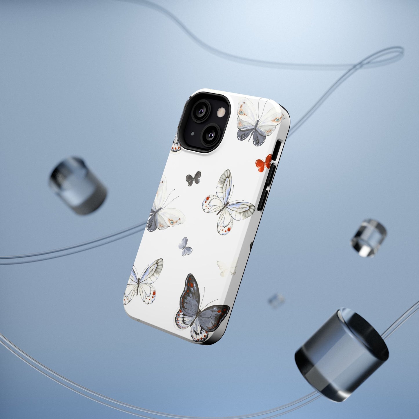 Butterfly Impact-Resistant Phone Case, Elegant Phone Cover, Gifts for Her, Nature Lovers, Eco-friendly Design, Cute Butterfly Case