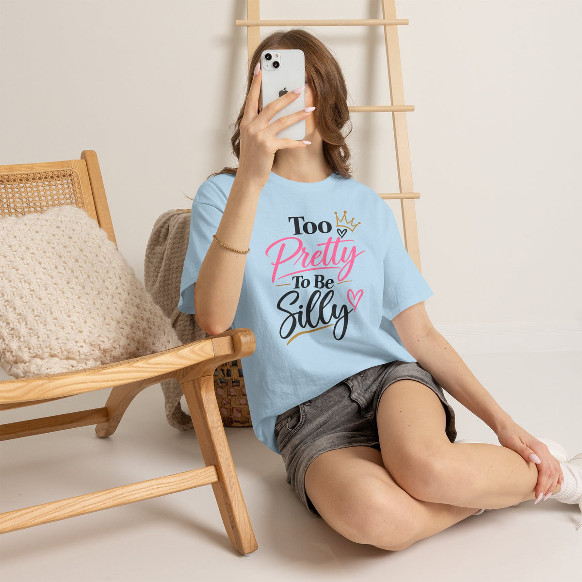 Charming Graphic Tee - "Too Pretty To Be Silly"