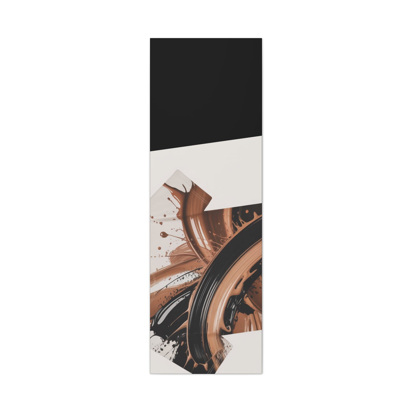 Abstract Brown Swirl Matte Canvas Wall Art (Stretched 1.25")