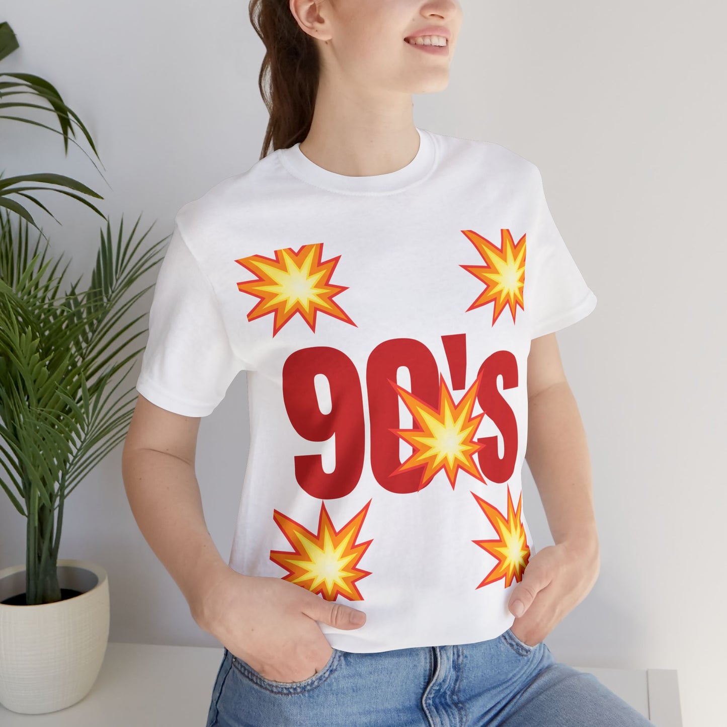 Retro 90's Jersey T-Shirt, Nostalgic Graphic Tee, Unisex Casual Wear, 90's Party Shirt, Gift for Retro Lovers, Vintage Style Clothing