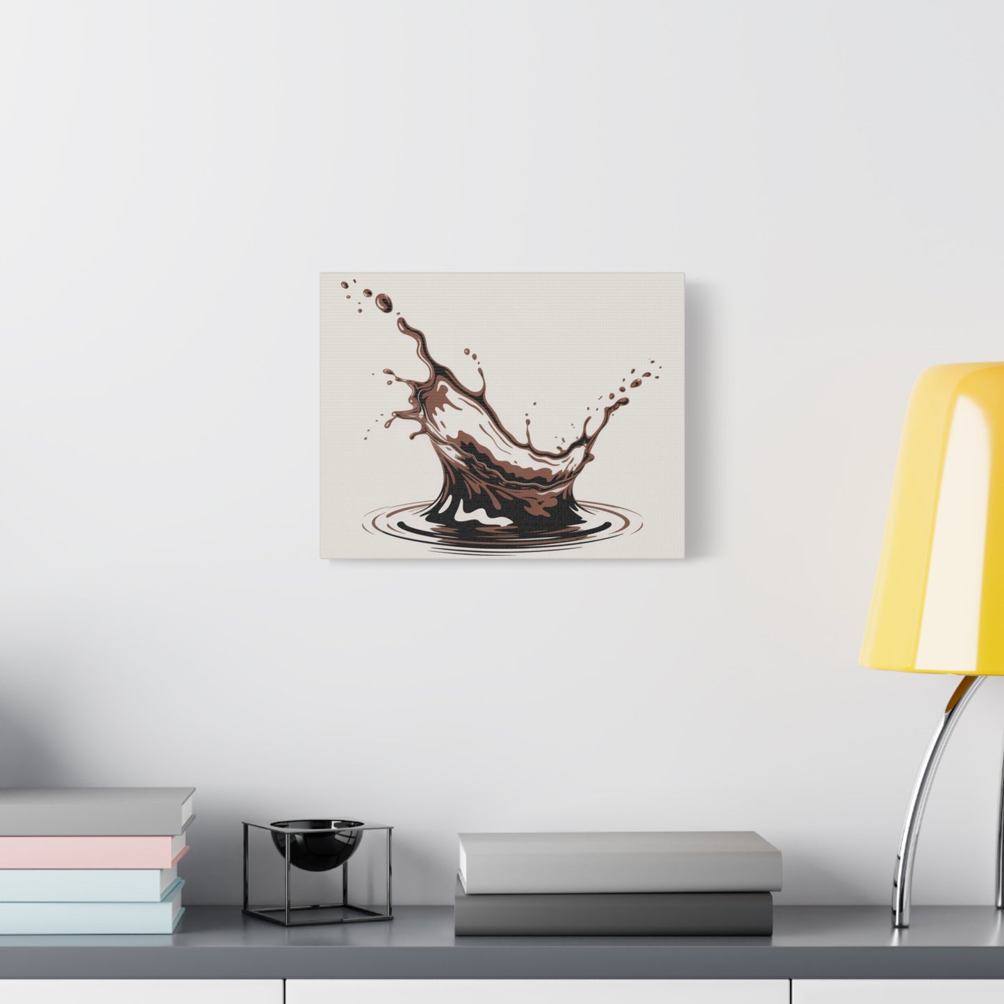 Chocolate Splash Matte Canvas Wall Art – Modern Kitchen Decor