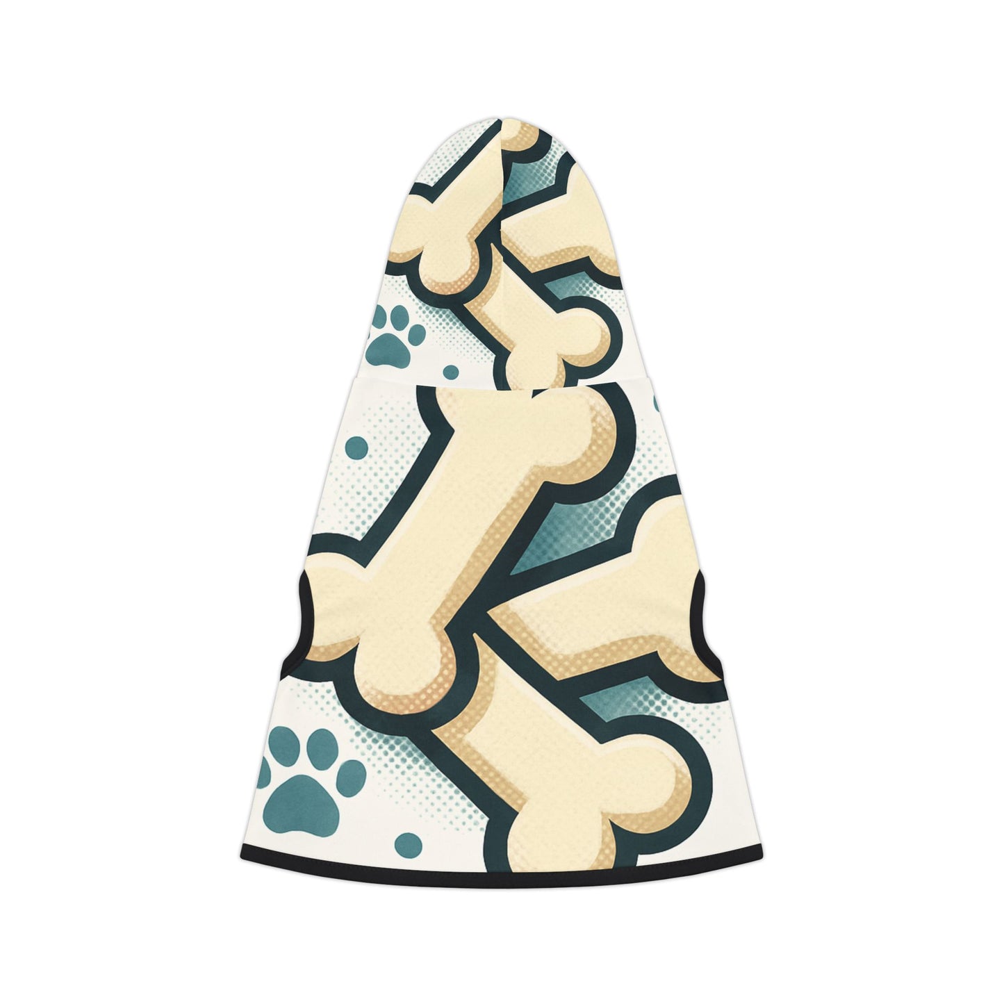 Dog Hoodie — Playful Bones & Paw Print Pet Hoodie
