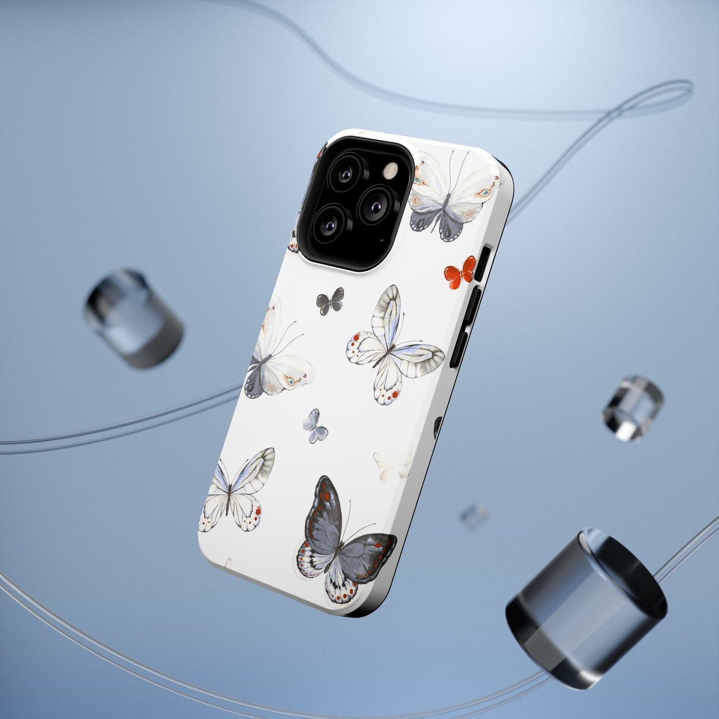Butterfly Impact-Resistant Phone Case, Elegant Phone Cover, Gifts for Her, Nature Lovers, Eco-friendly Design, Cute Butterfly Case