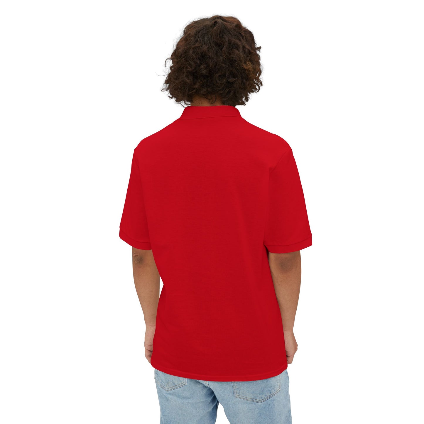 Men's Piqué Polo with Equestrian Design - Stylish Golf Shirt