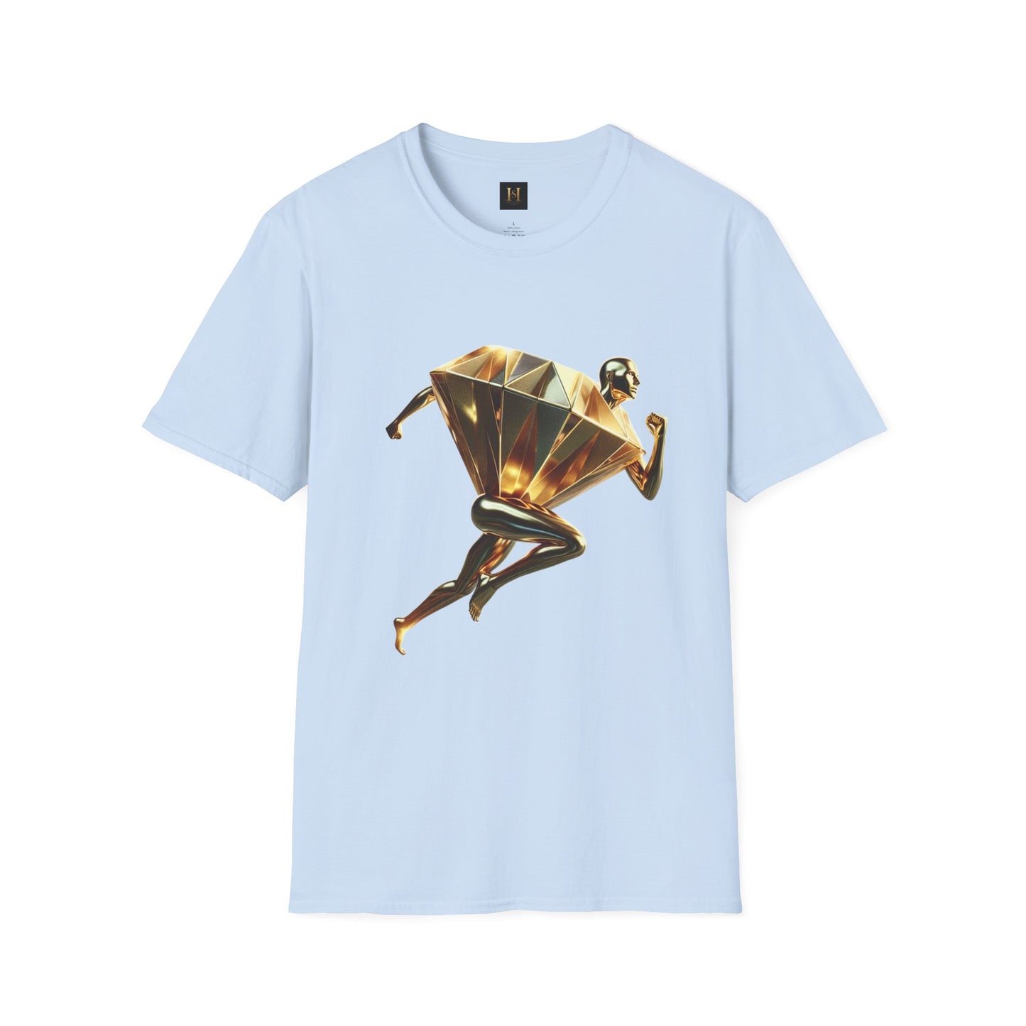 Diamond Runner Unisex Softstyle T-Shirt | Trendy Graphic Tee | Gift for Athletes, Birthday, Fitness Enthusiasts, Casual Wear, Art Lovers