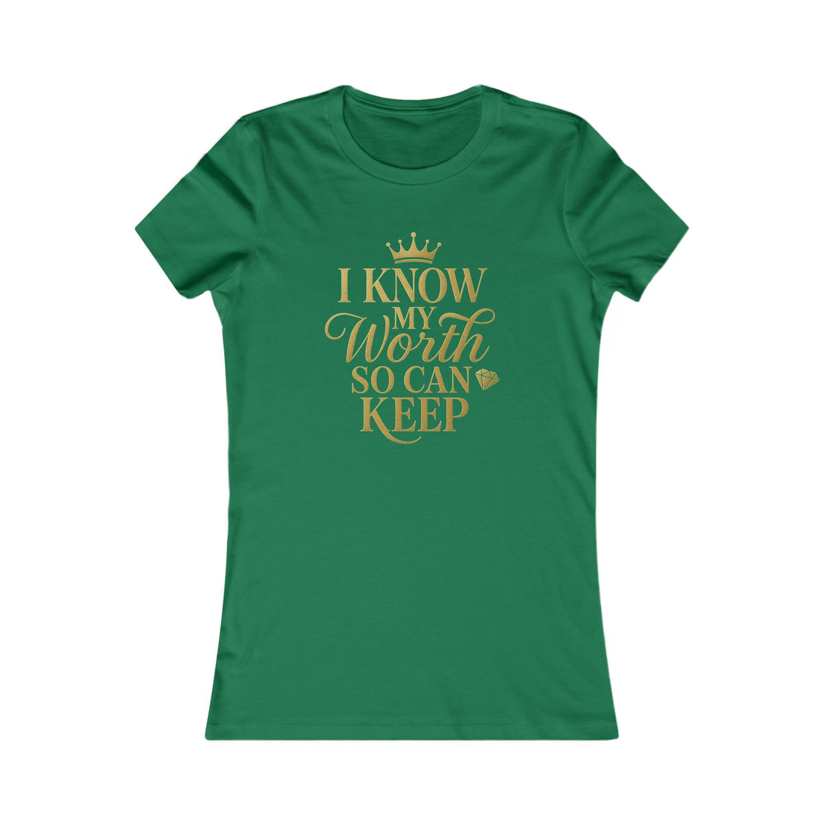Empowering Women's Tee - "I Know My Worth" Statement Shirt
