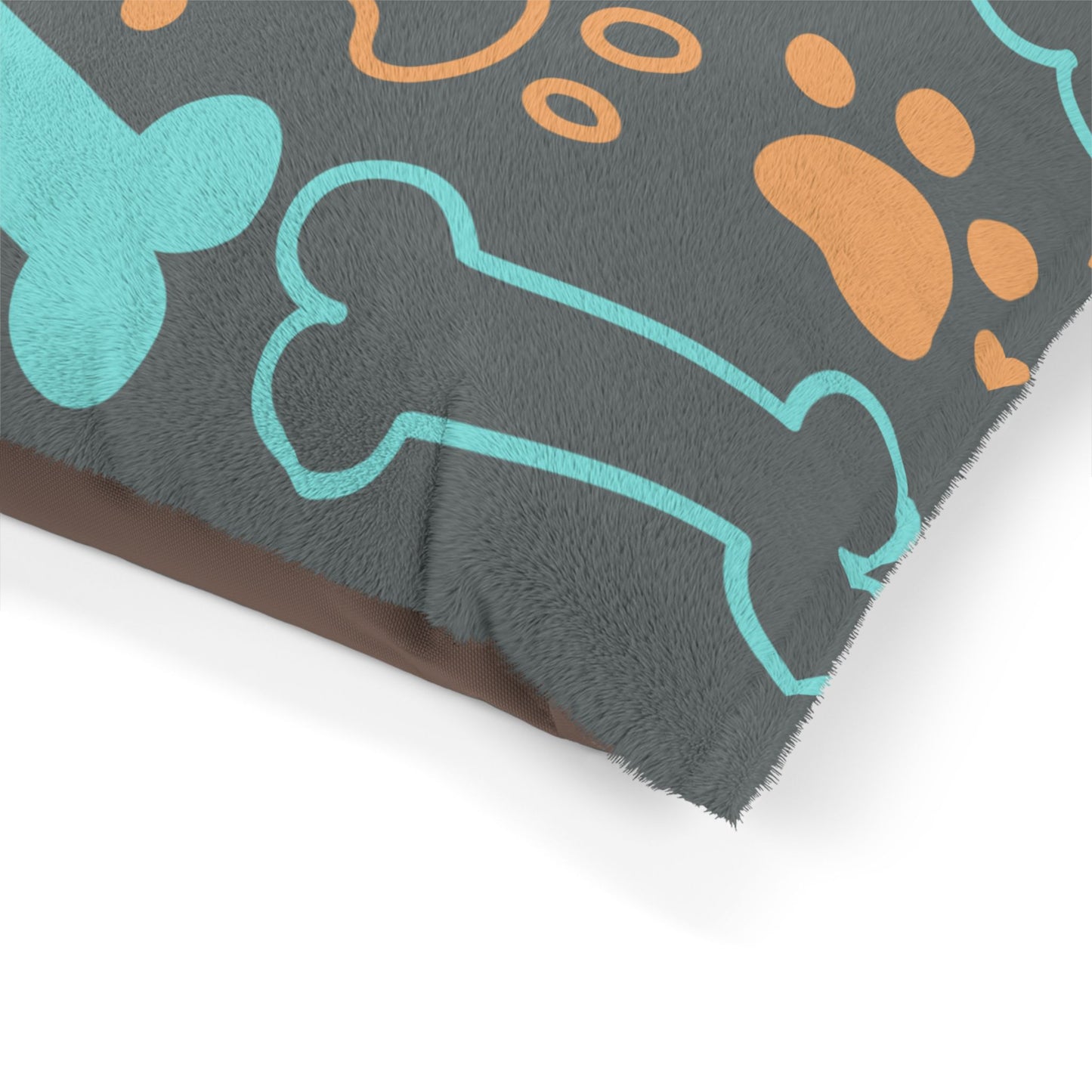 Pet Bed — Cozy Paw & Bone Plush Dog Cushion