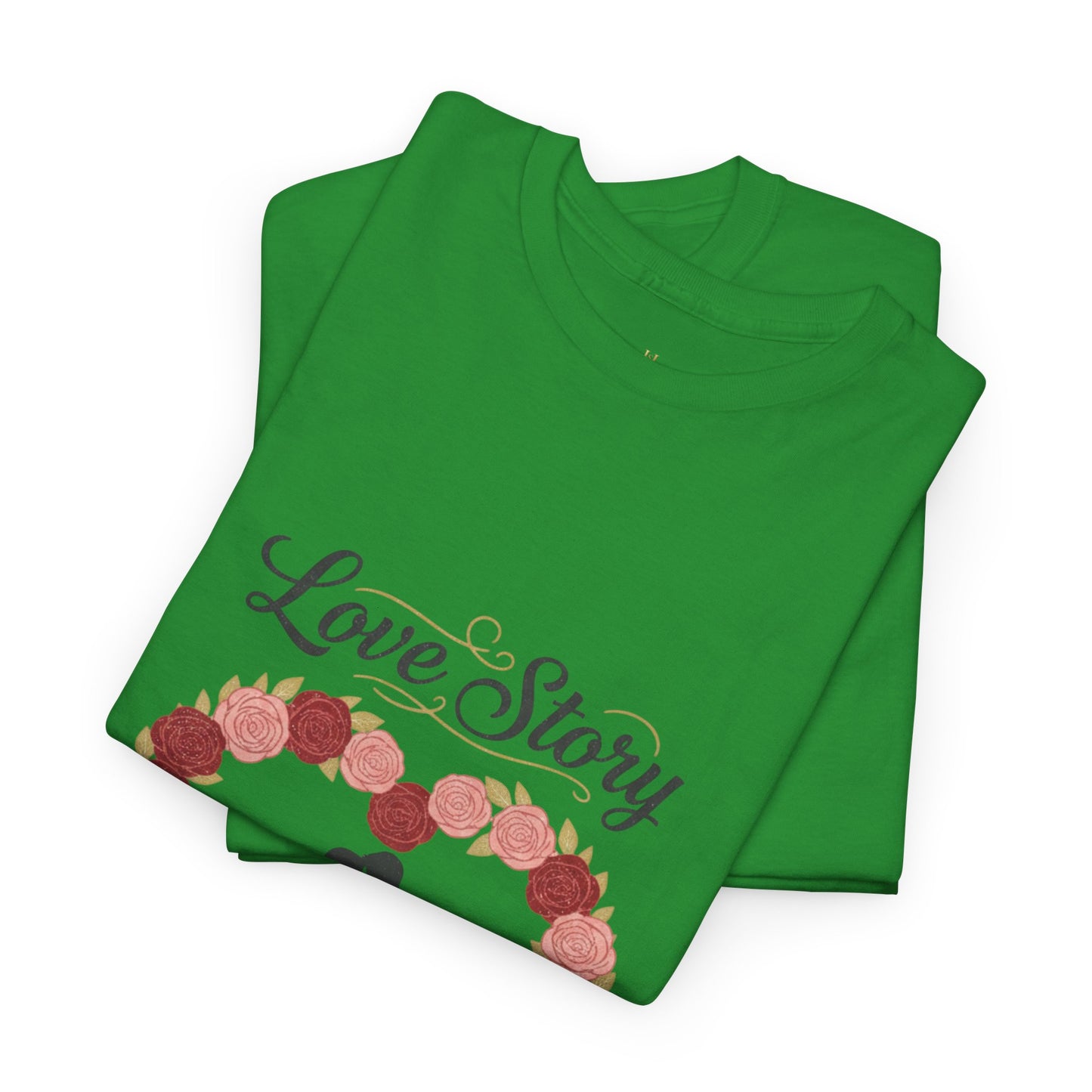 Love Story T-Shirt — 'Love Story' Floral Heart Romance Tee