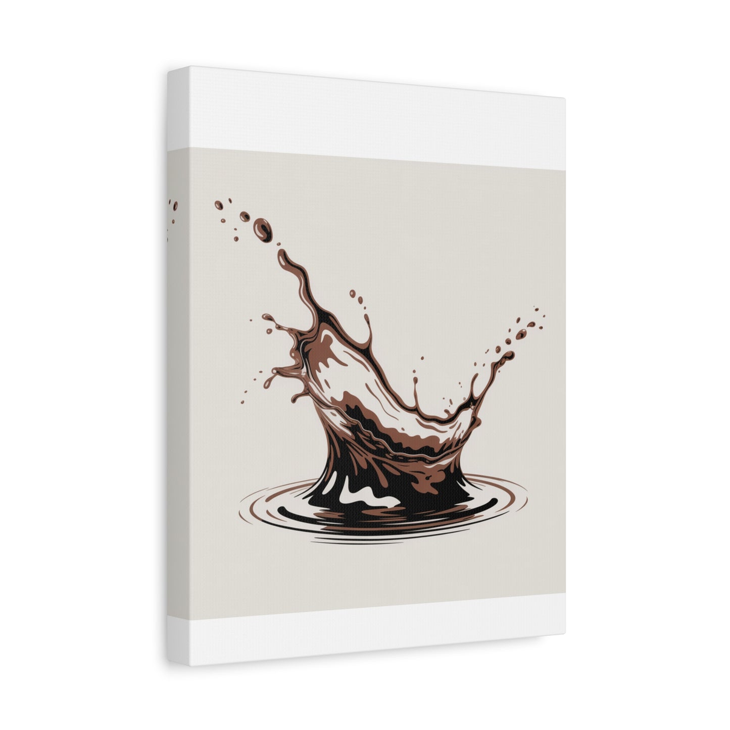 Chocolate Splash Matte Canvas Wall Art – Modern Kitchen Decor