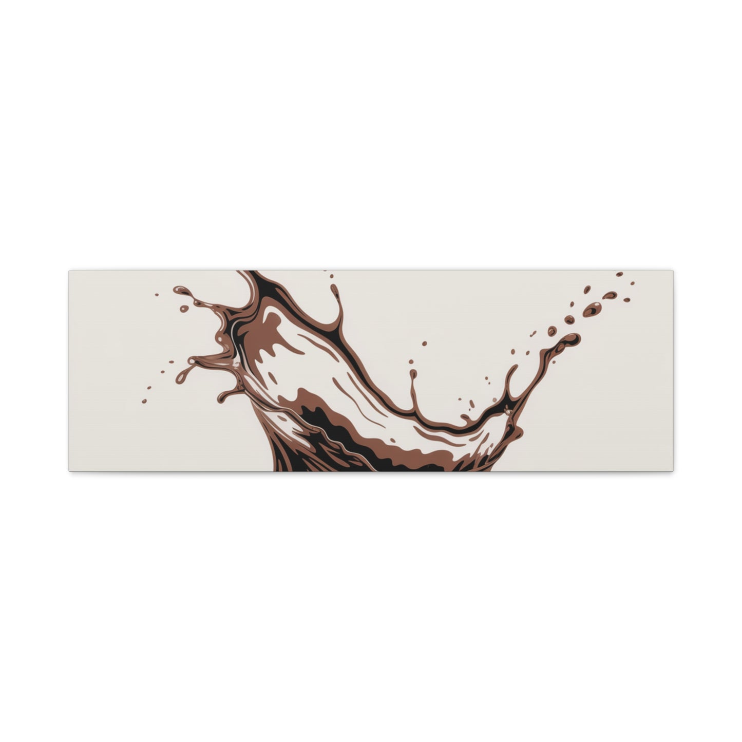 Chocolate Splash Matte Canvas Wall Art – Modern Kitchen Decor
