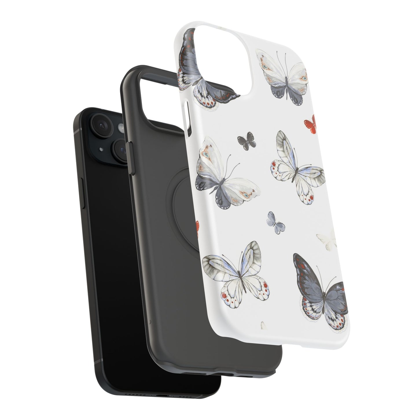 Butterfly Impact-Resistant Phone Case, Elegant Phone Cover, Gifts for Her, Nature Lovers, Eco-friendly Design, Cute Butterfly Case