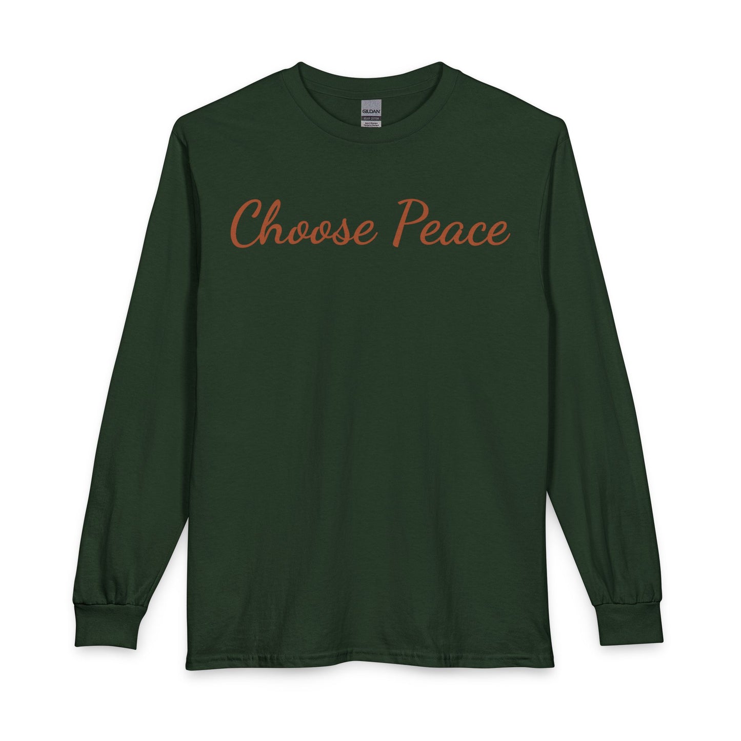 Choose Peace Long Sleeve Tee — Heart Back Graphic
