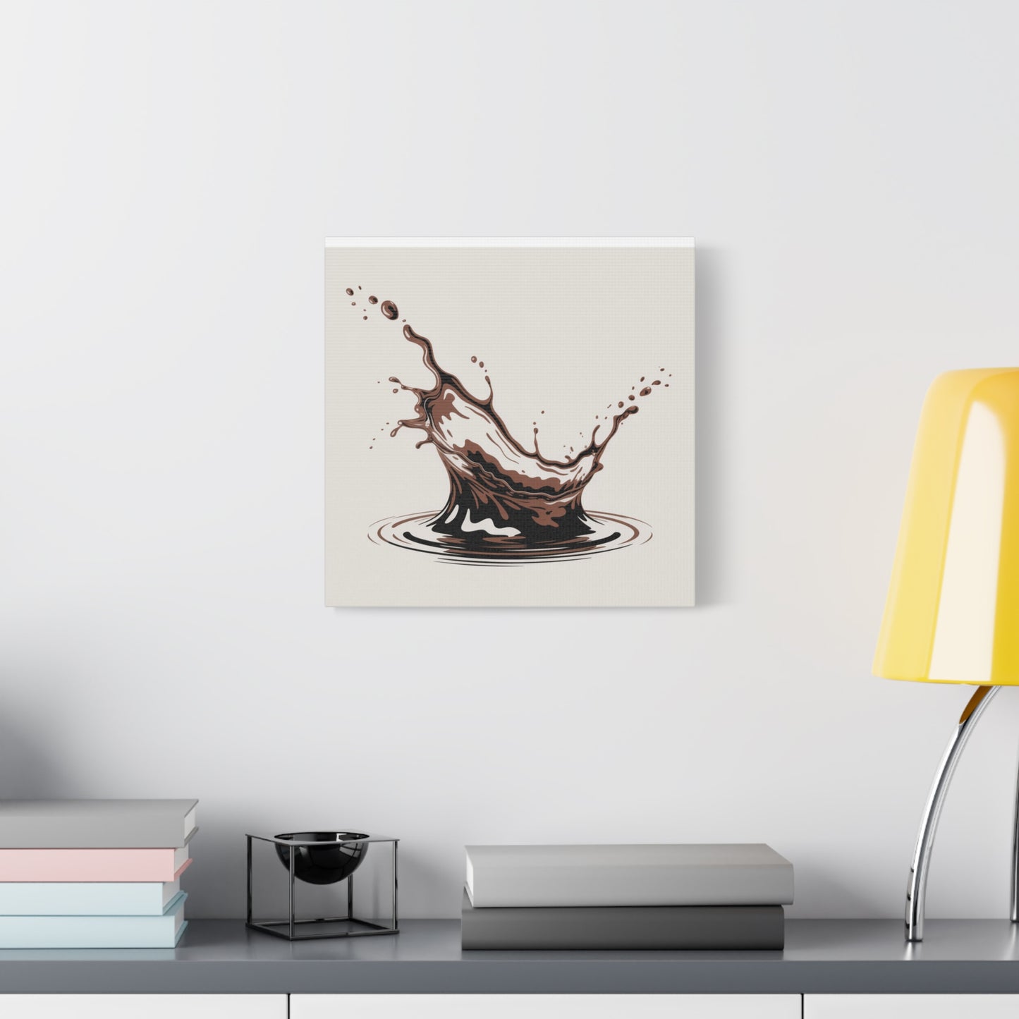 Chocolate Splash Matte Canvas Wall Art – Modern Kitchen Decor