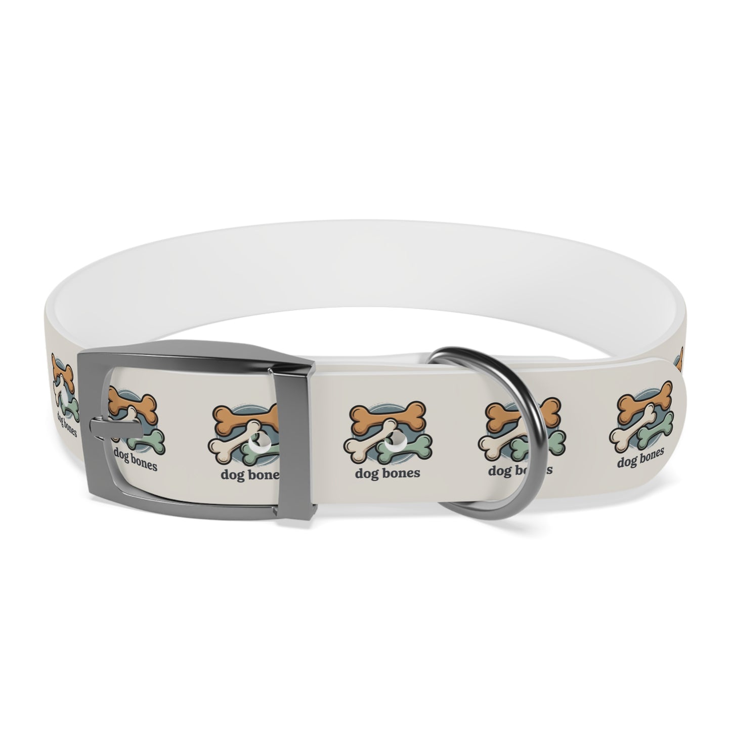 Dog Bones Print Dog Collar — Cute Cartoon Bone Pattern Collar for Small & Large Dogs