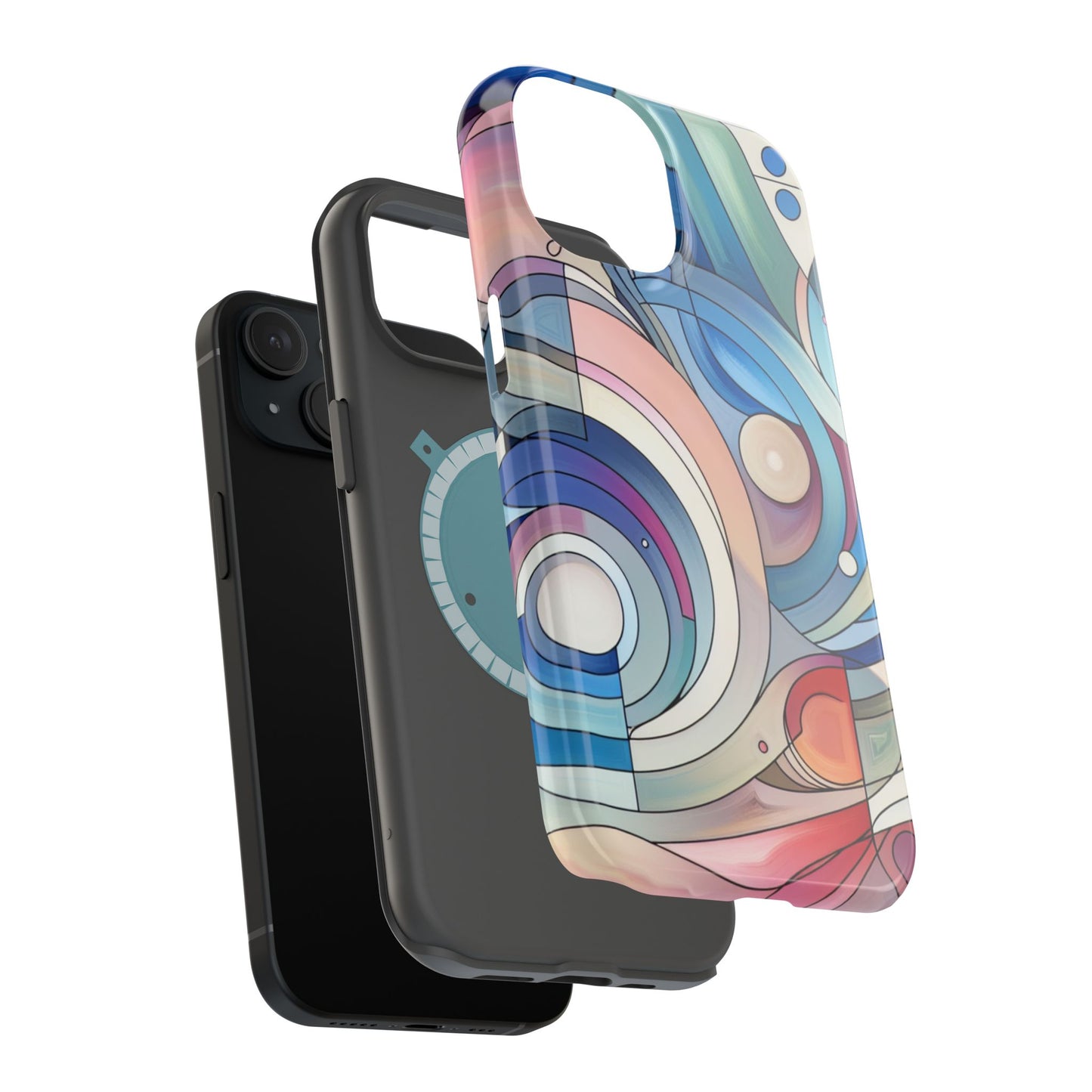Artistic Magnetic Phone Case | Abstract Colorful Design, Unique Gift for Artists, Stylish Protection, Holiday Essentials, Phone Accessory