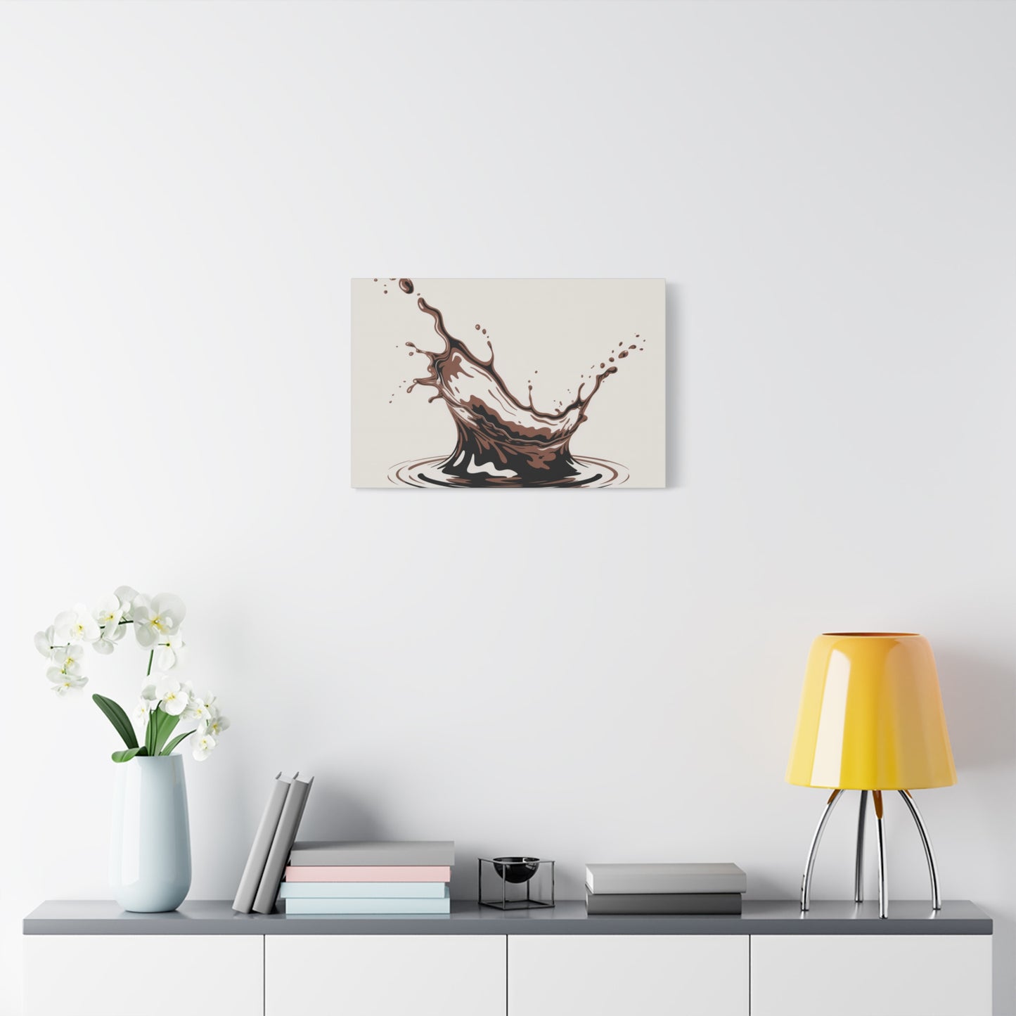 Chocolate Splash Matte Canvas Wall Art – Modern Kitchen Decor