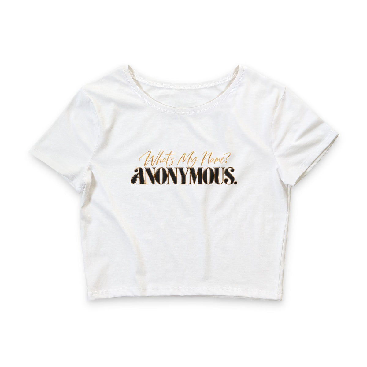 ANONYMOUS. Women's Cropped Tee — Feminine Graphic Crop Top