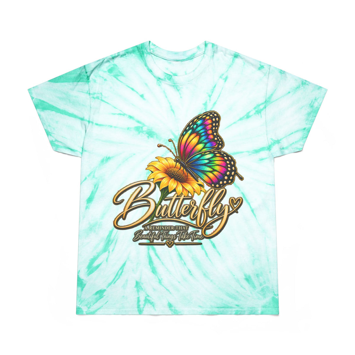 Butterfly Tie-Dye Tee — Yellow Cyclone Graphic T-Shirt