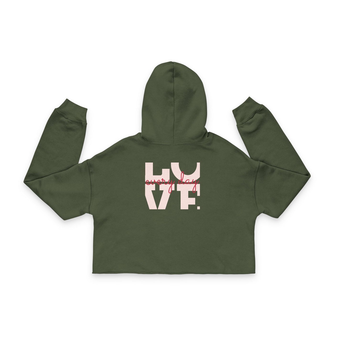 Cropped Hoodie: Love & Empowerment Design